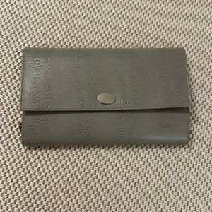 Pottery Barn Tri Fold McKenna Leatjer Travel Jewelry Case